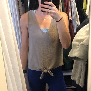 Madewell tan textured tie tank top